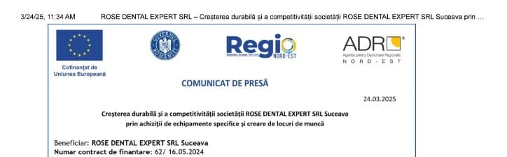 Cofinanțat de Uniunea Europeană, Guvernul României, Programul Regional Nord-Est 2021-2027, ADR Nord-Est